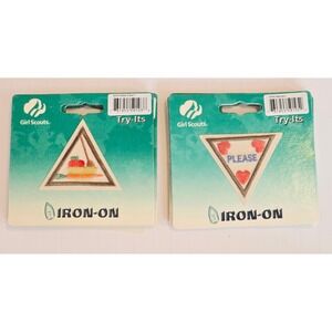 Girl Scouts Try-Its Patches Make It Eat It Manners 59103 59105 Lot of 12 NEW